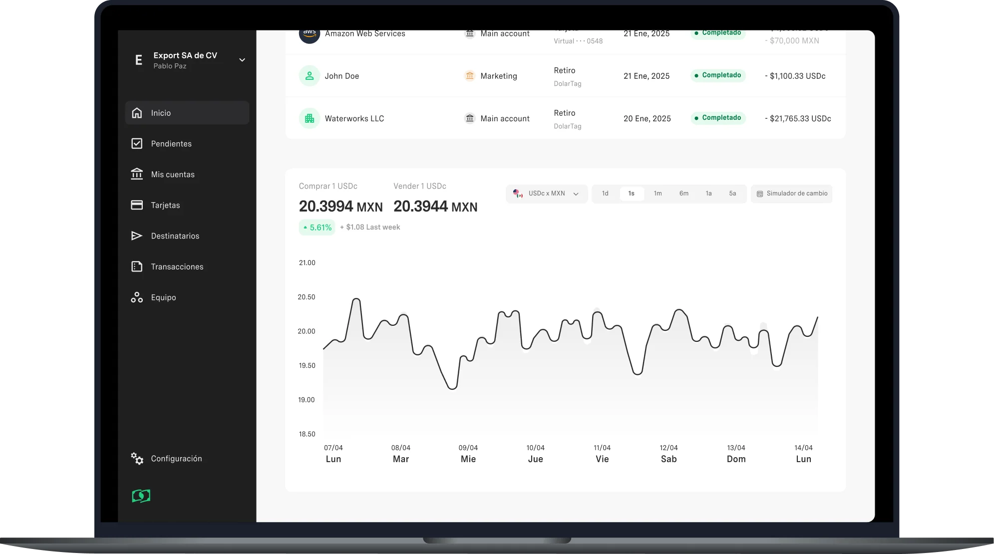 DolarApp Business application